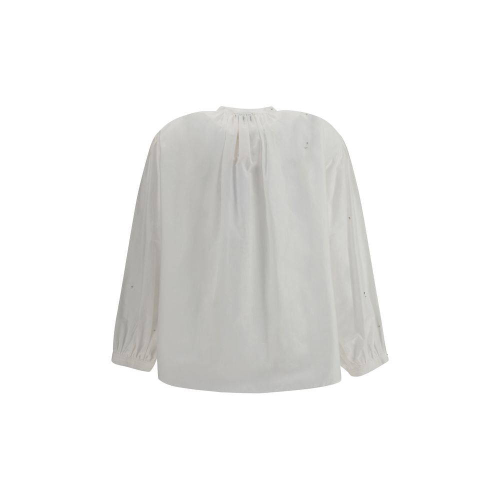 Forte_Forte White Cotton Blouse Forte_Forte