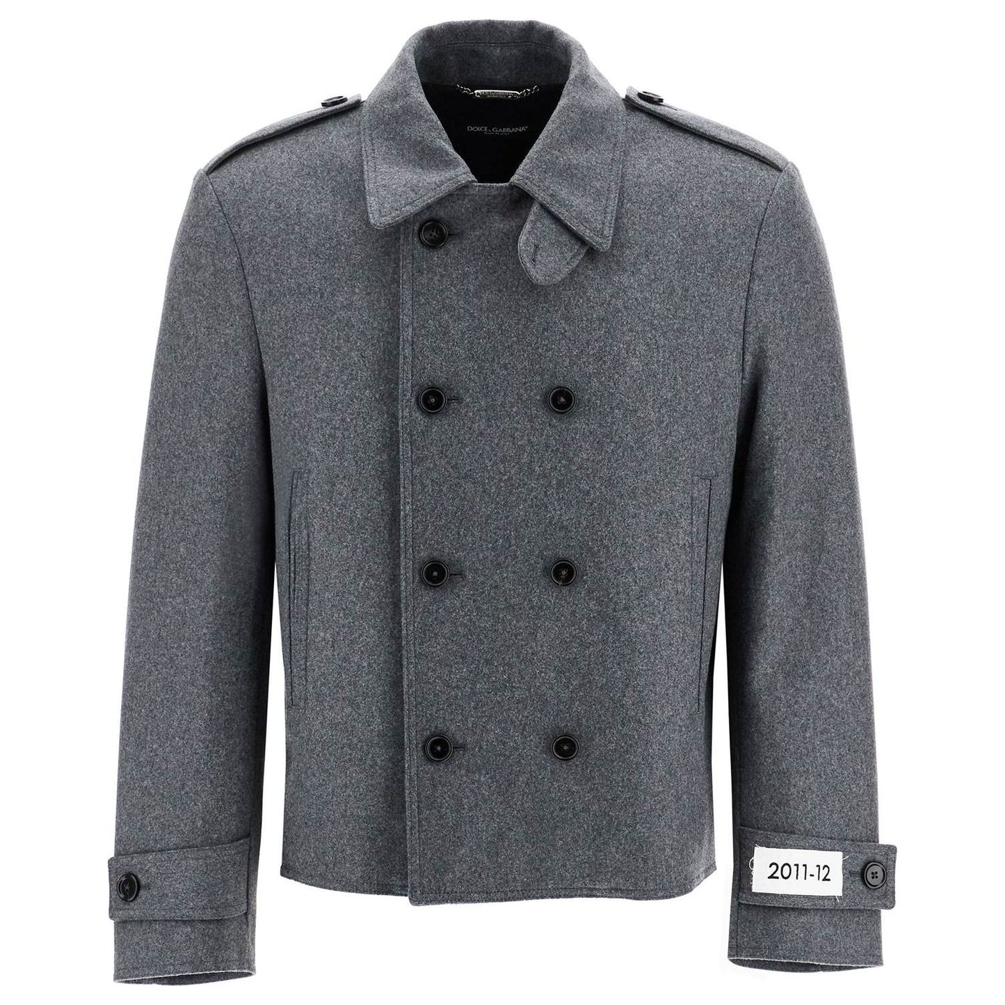 Dolce & Gabbana double-breasted caban in fine wool blend felt Jackets Dolce & Gabbana