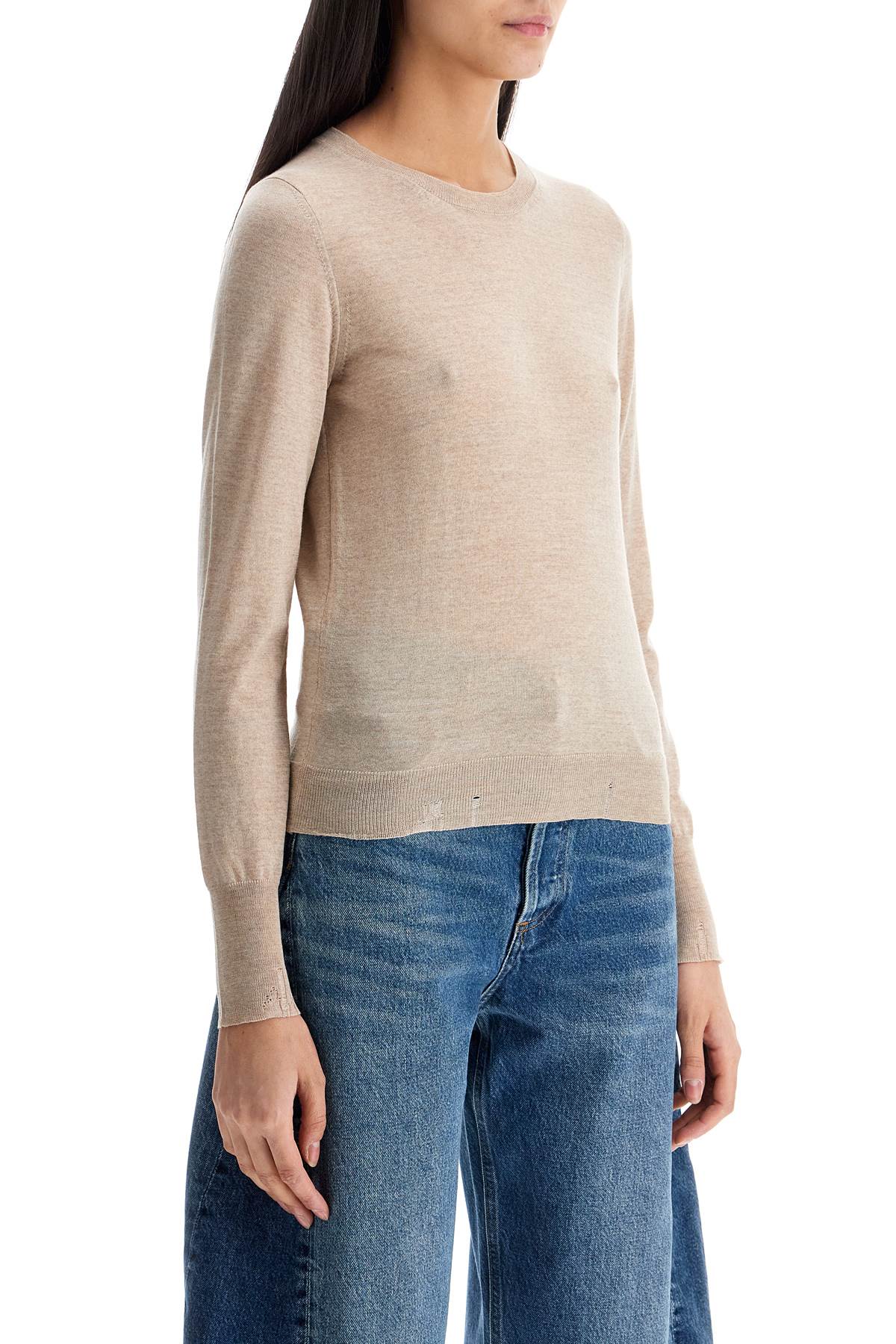 Golden Goose light beige merino wool women's crew neck sweater Knitwear Golden Goose