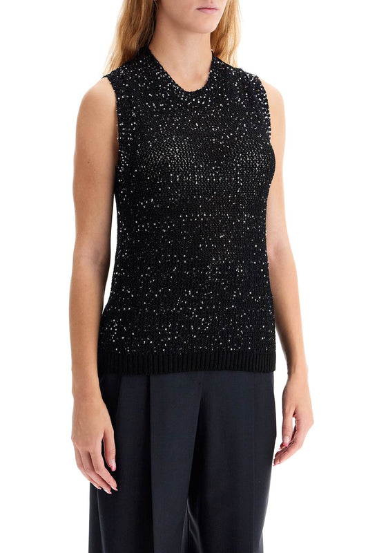 Golden Goose knitted vest with sequins embell Knitwear Golden Goose