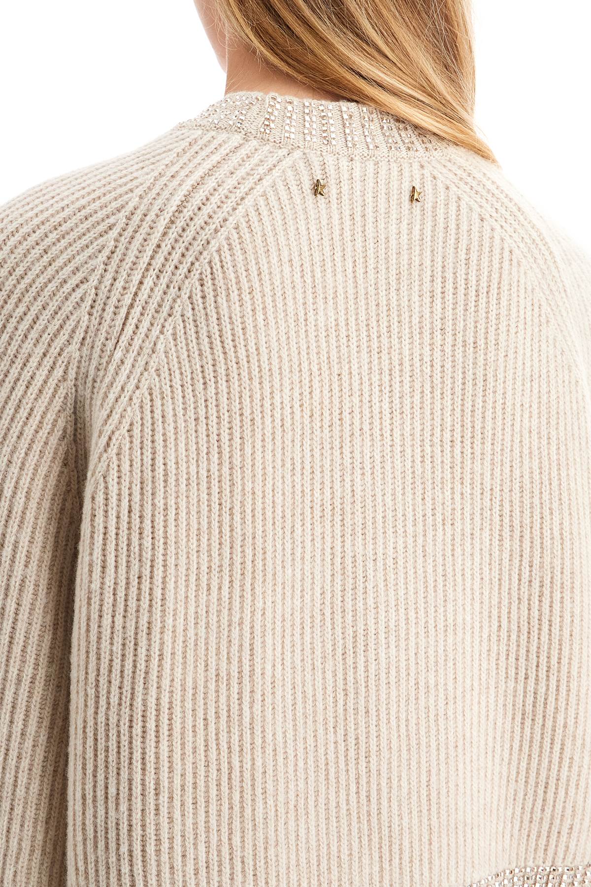 Golden Goose boxy sweater with crystals Knitwear Golden Goose