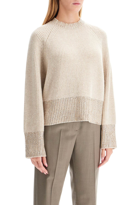 Golden Goose boxy sweater with crystals Knitwear Golden Goose