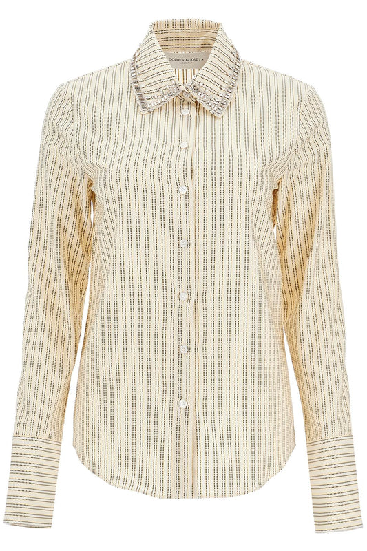 Golden Goose long-sleeved shirt with crystals Topwear Golden Goose