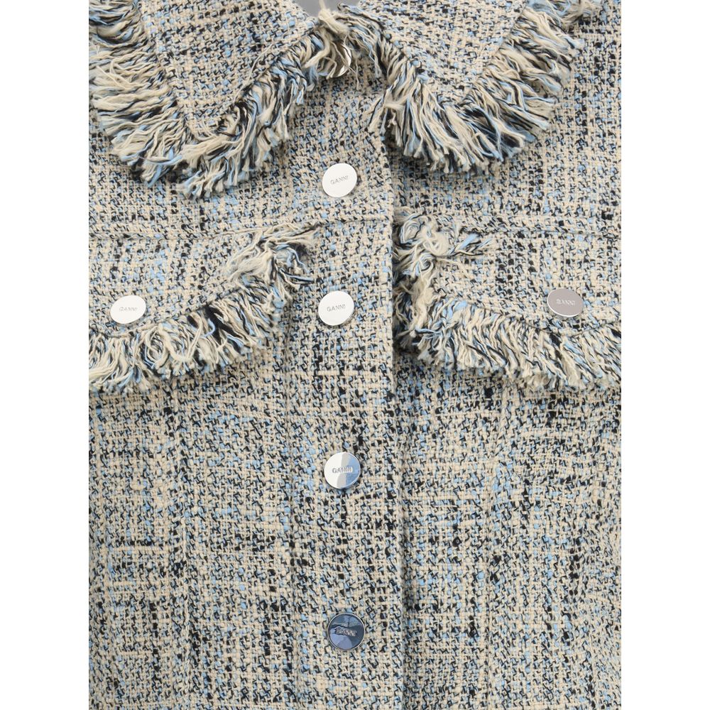 Ganni Multicolor Cotton Coat Ganni