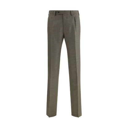 Germano Brown Fleece Wool Casual Pants Germano