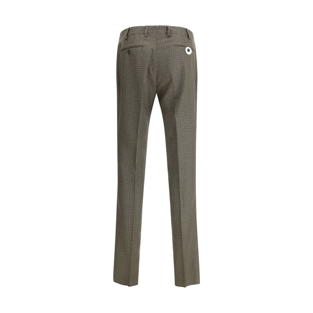 Germano Brown Fleece Wool Casual Pants Germano