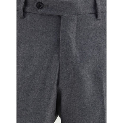 Germano Gray Fleece Wool Dress Pants Germano