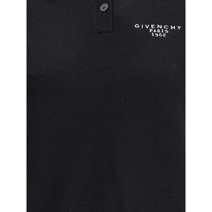 Givenchy Black Wool Polo Shirt