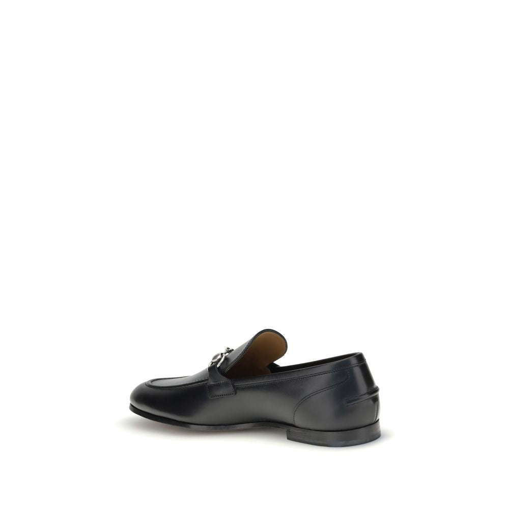 Gucci Black Calf Leather Bos Taurus Slip-On Loafers Gucci