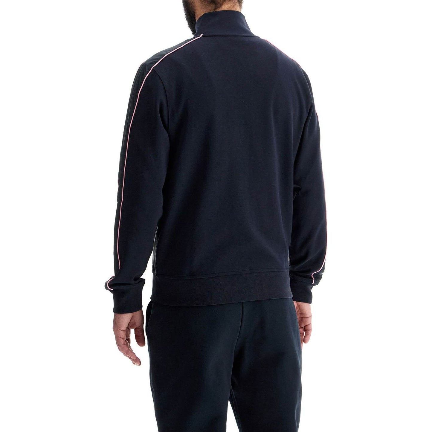 EDEN PARK dark blue high collar zip sweatshirt