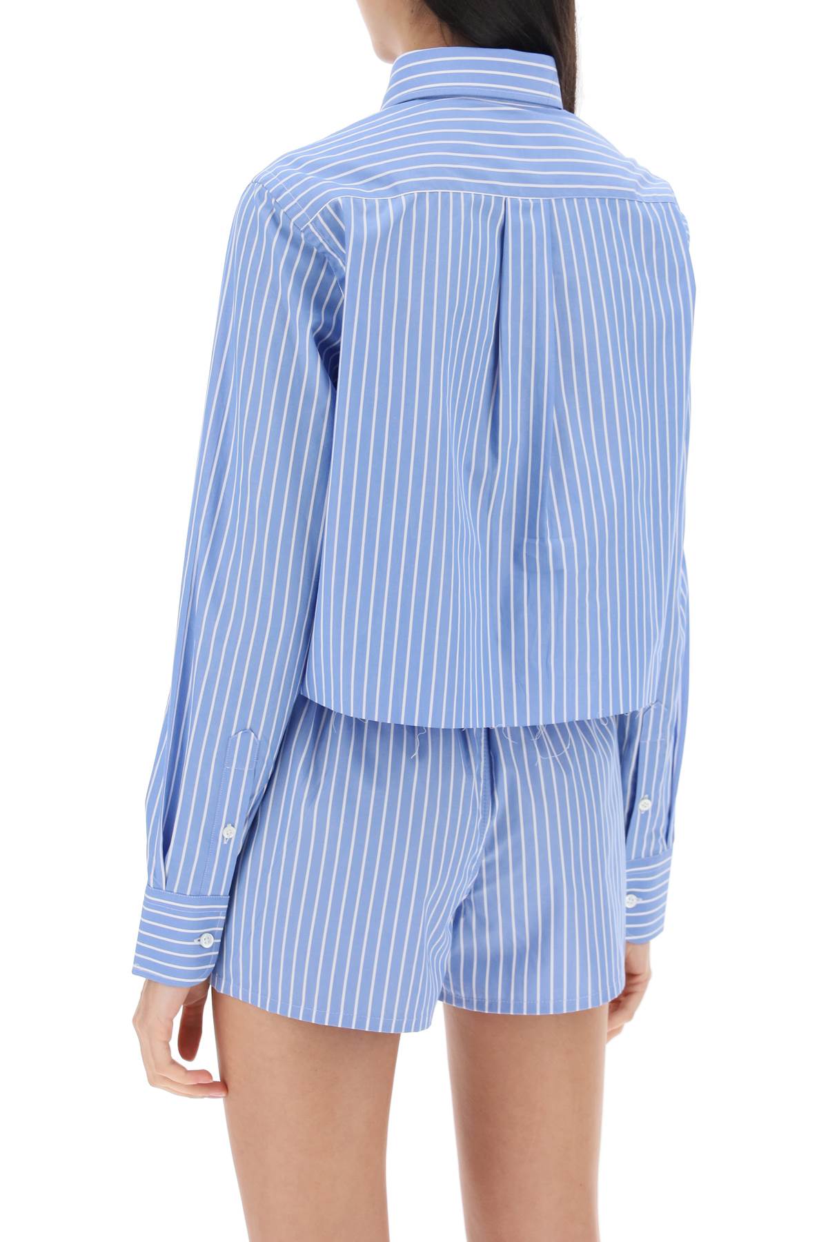 Homme Girls cropped striped poplin shirt Topwear Homme Girls