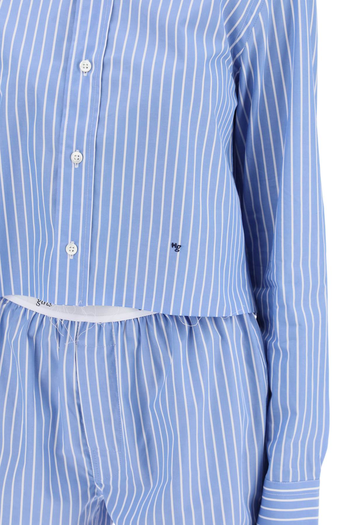 Homme Girls cropped striped poplin shirt Topwear Homme Girls