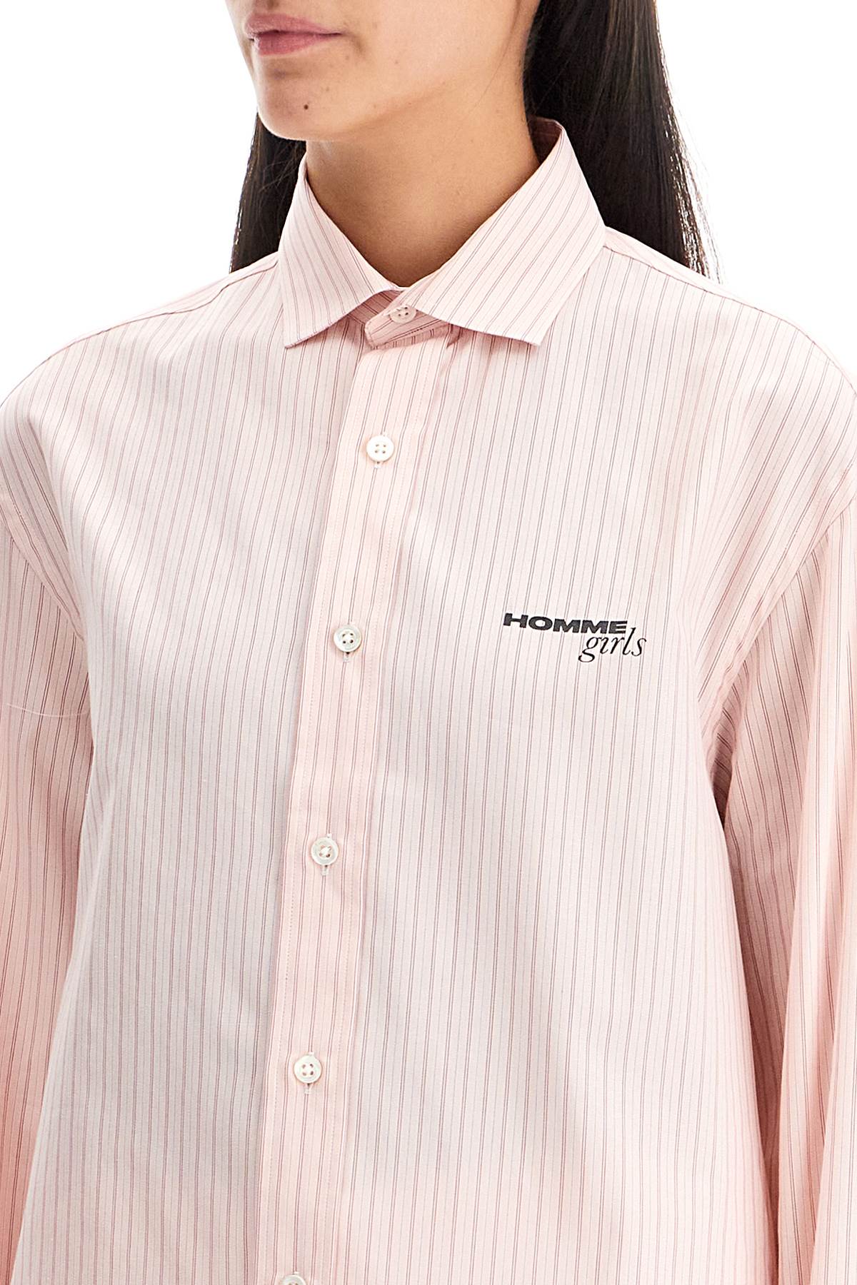 Homme Girls striped oxford shirt for men Topwear Homme Girls