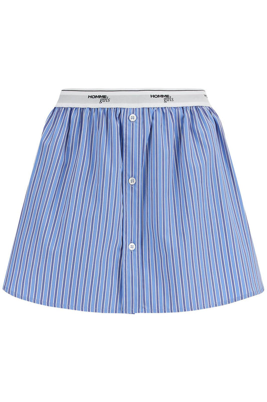 Homme Girls blue striped mini skirt Skirts Homme Girls