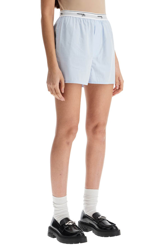 Homme Girls light blue high-waisted cotton boxer shorts Short trousers Homme Girls