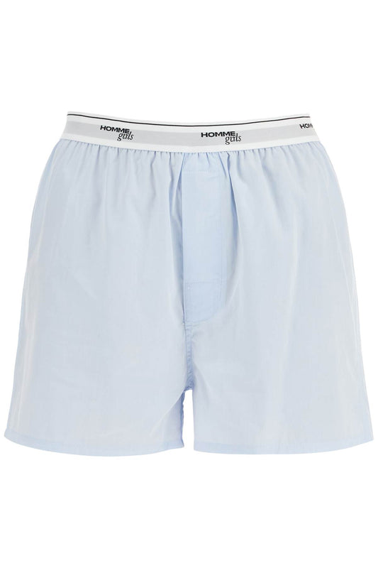 Homme Girls light blue high-waisted cotton boxer shorts Short trousers Homme Girls