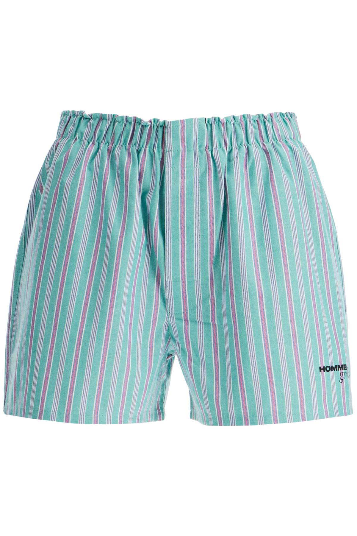 Homme Girls striped oxford shorts for men and Short trousers Homme Girls