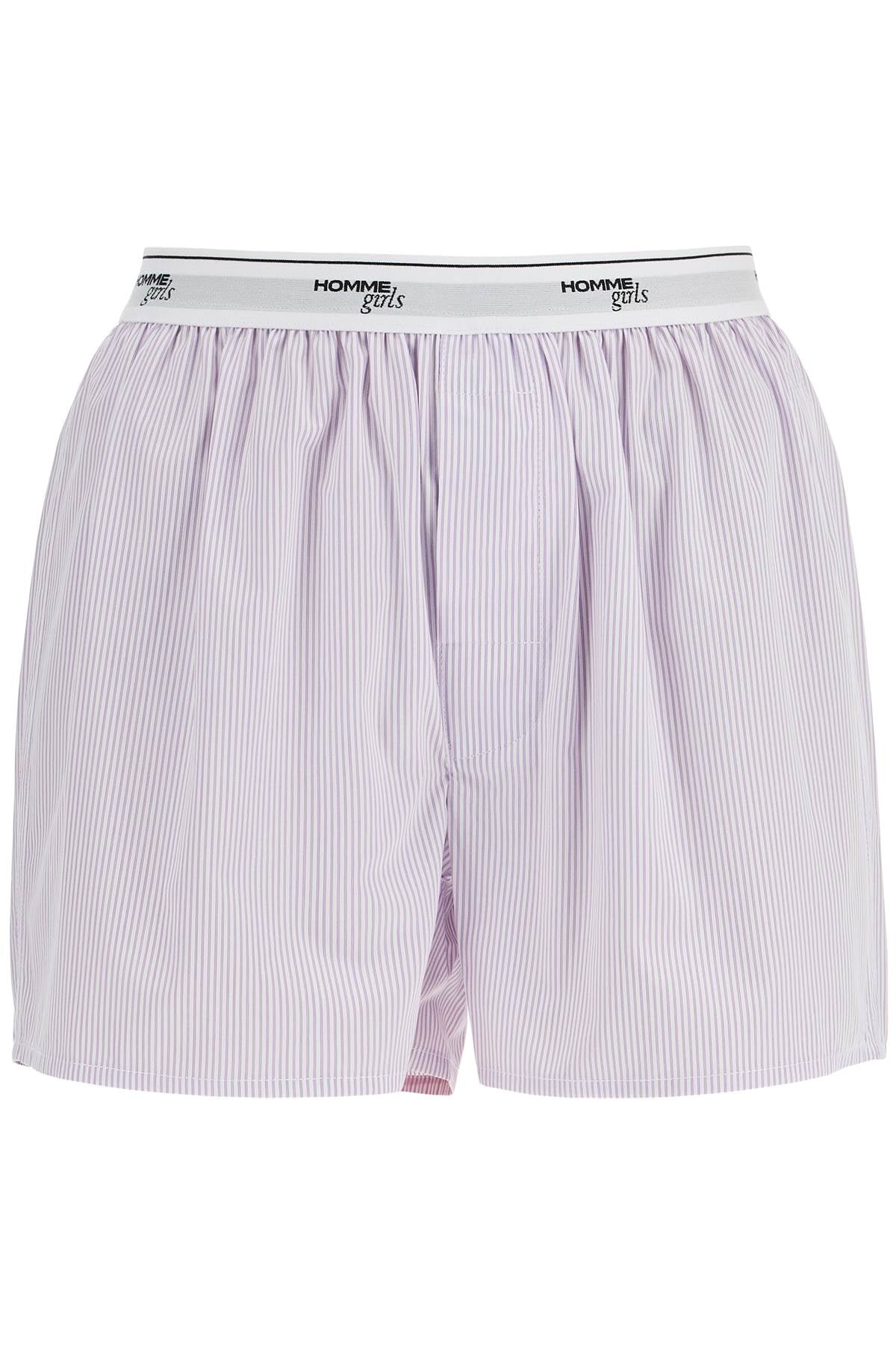 Homme Girls high-waisted lavender striped boxer Short trousers Homme Girls