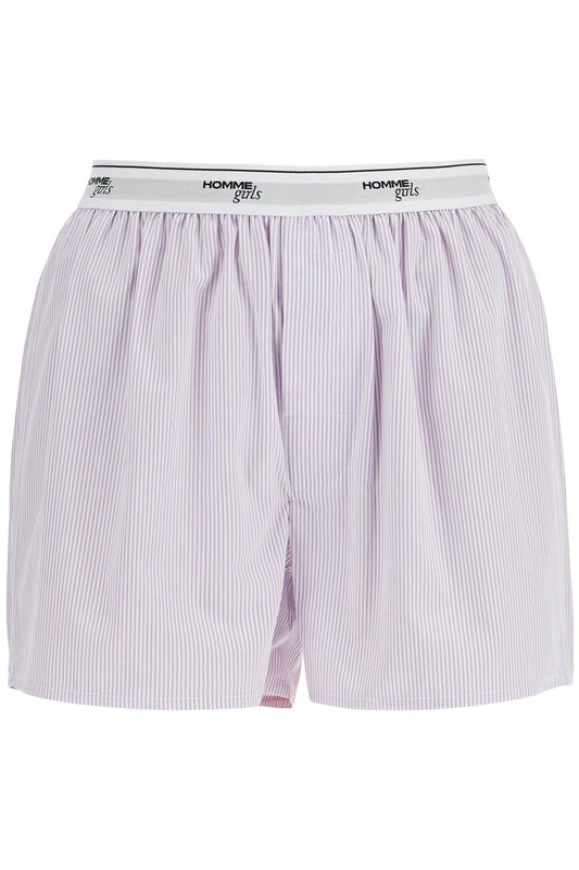 Homme Girls high-waisted lavender striped boxer Short trousers Homme Girls