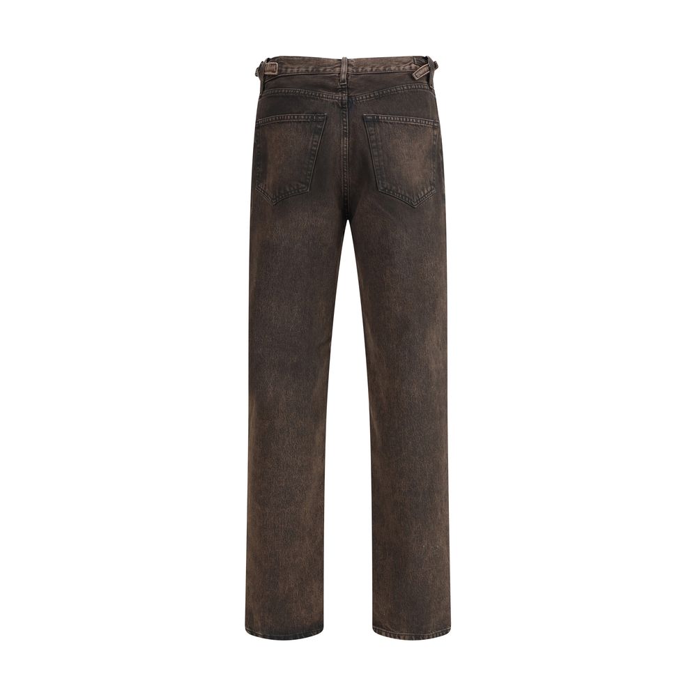 Haikure Brown Cotton Relaxed Fit Jeans Haikure