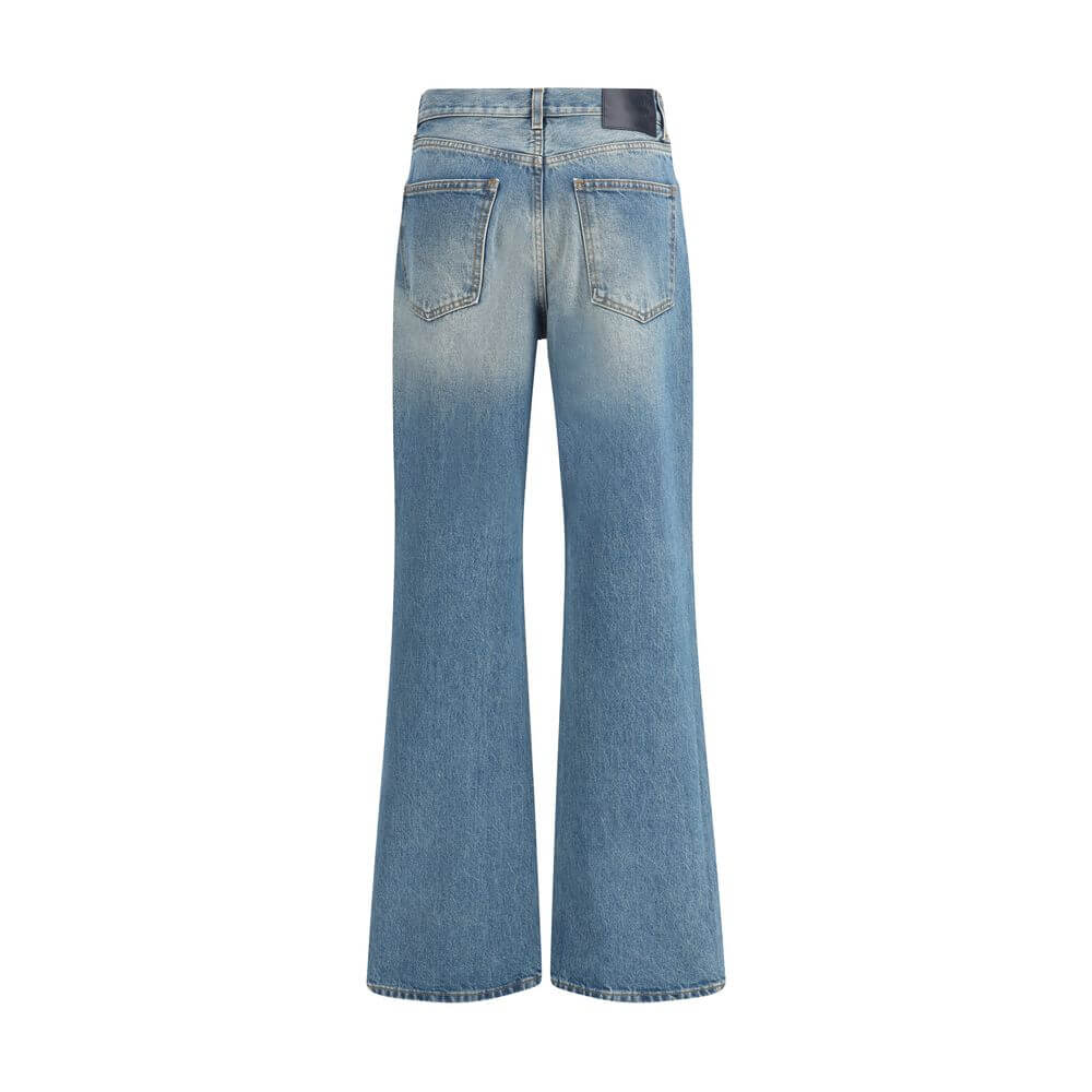 Haikure Light Blue Cotton Flared Jeans Haikure