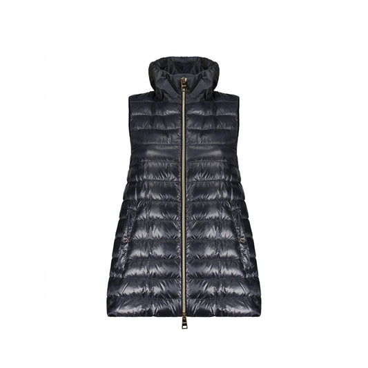 Herno Blue Polyamide Sleveless Jacket