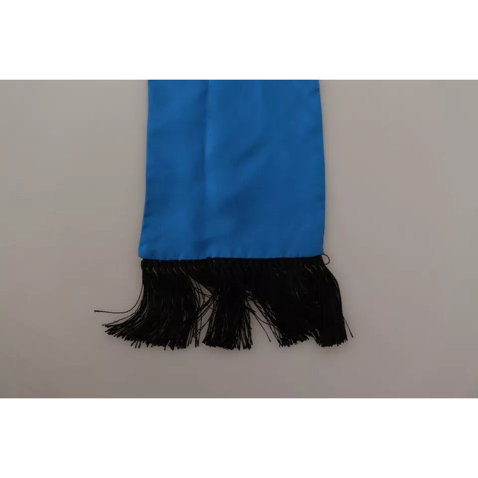 Royal Blue Scarf Neck Wrap Shawl Silk Scarf