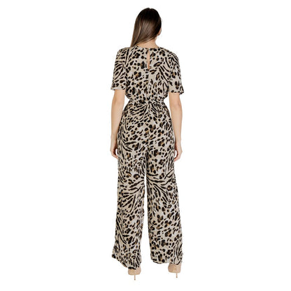 ICHI Beige Viscose Jumpsuit ICHI