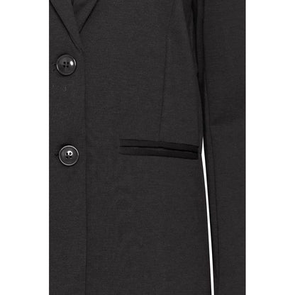 ICHI Black Recycled Polyester Blazer ICHI