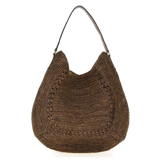 Ibeliv Brown Raffia Shoulder Bag