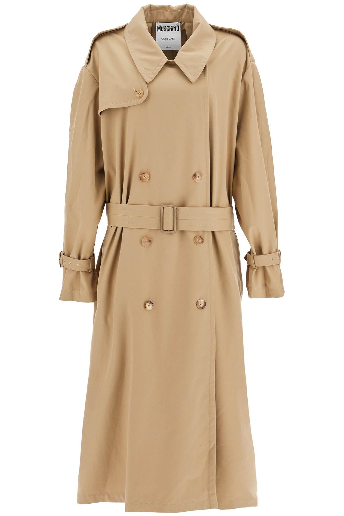 Moschino double-breasted trench coat with Coats Moschino