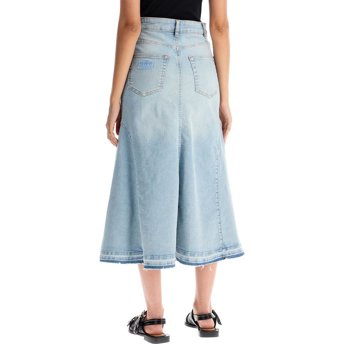 Ganni flared denim skirt. Skirts Ganni