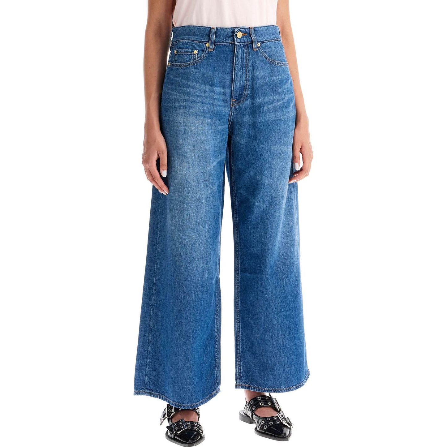 Ganni lightweight denim wide leg jeans Jeans Ganni