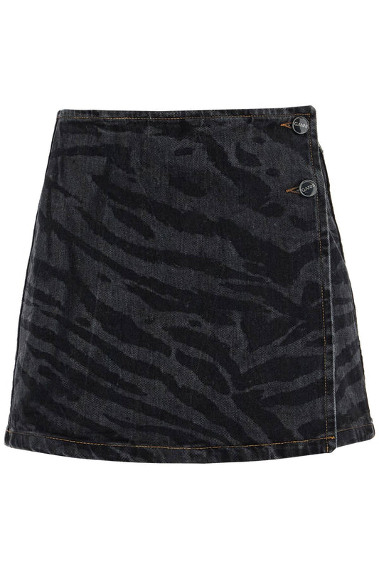 Ganni cut  denim laser-cut mini Skirts Ganni