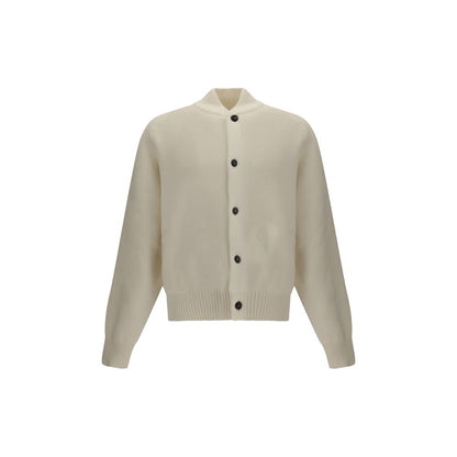 Jacquemus White Fleece Wool Cardigan Jacquemus
