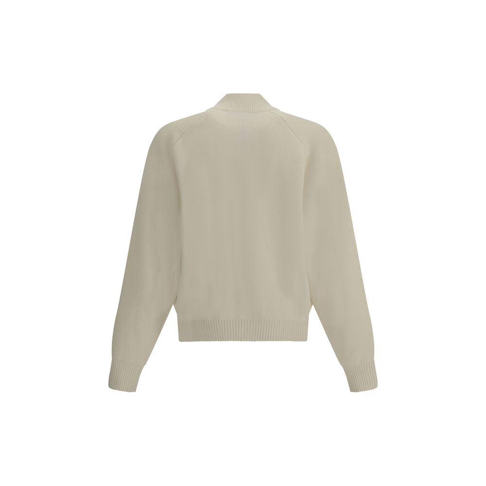 Jacquemus White Fleece Wool Cardigan Jacquemus