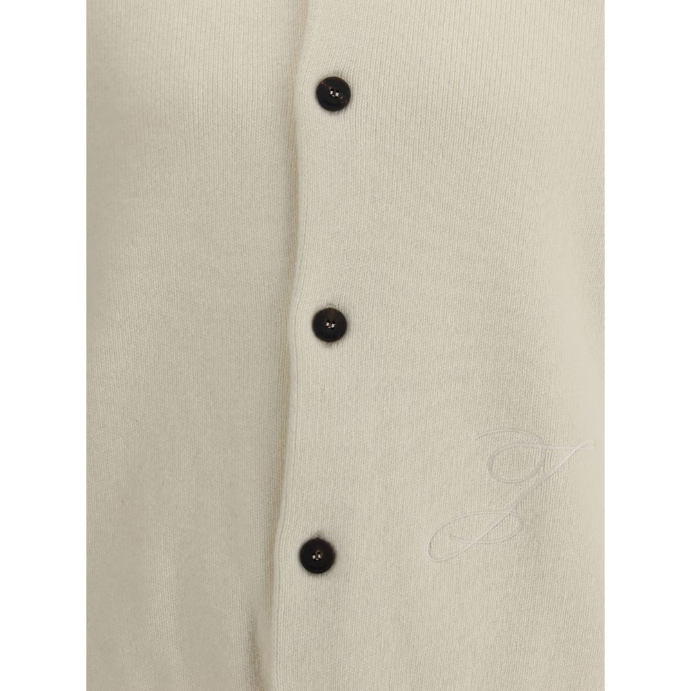 Jacquemus White Fleece Wool Cardigan Jacquemus