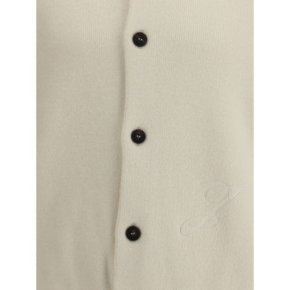 Jacquemus White Fleece Wool Cardigan Jacquemus