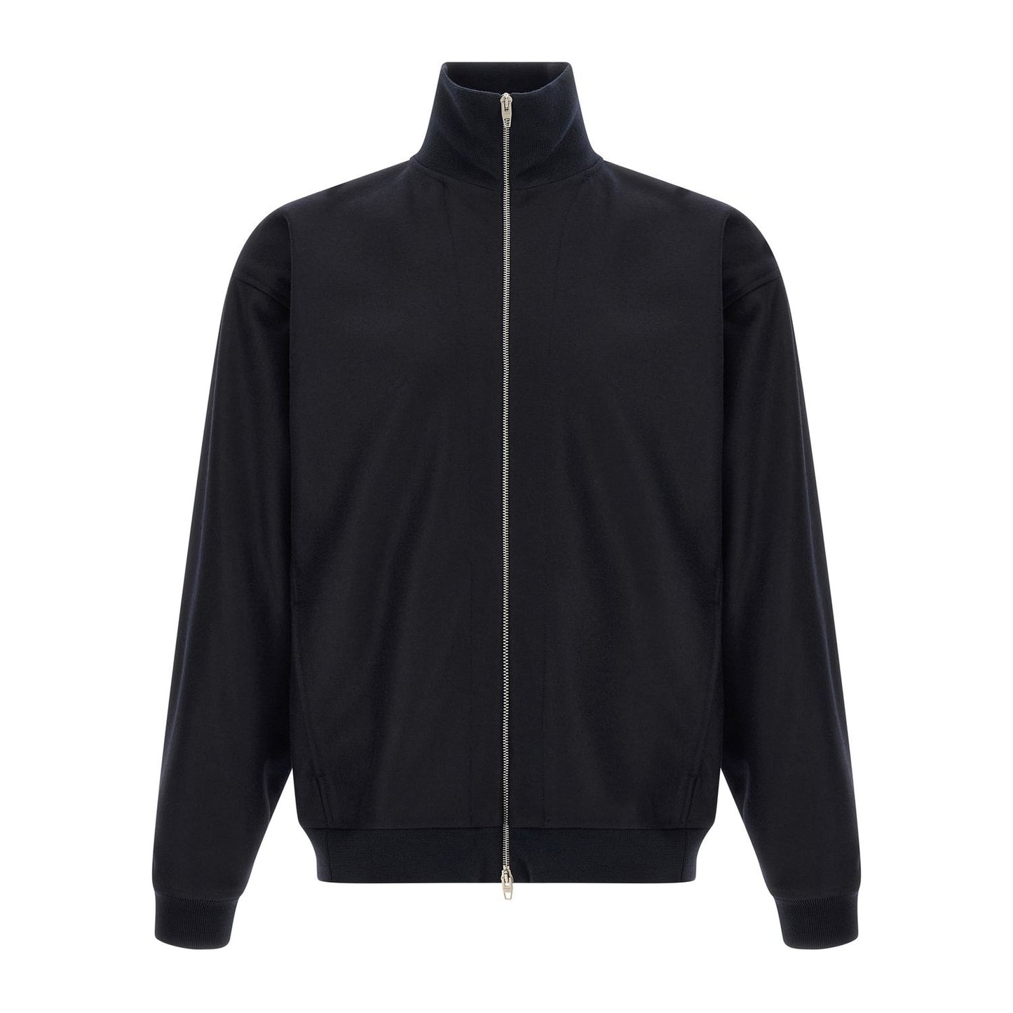 Jil Sander Blue Wool Full-Length Jacket