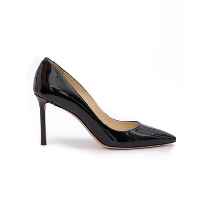 Jimmy Choo Black Patent Leather Romy 85 Pumps