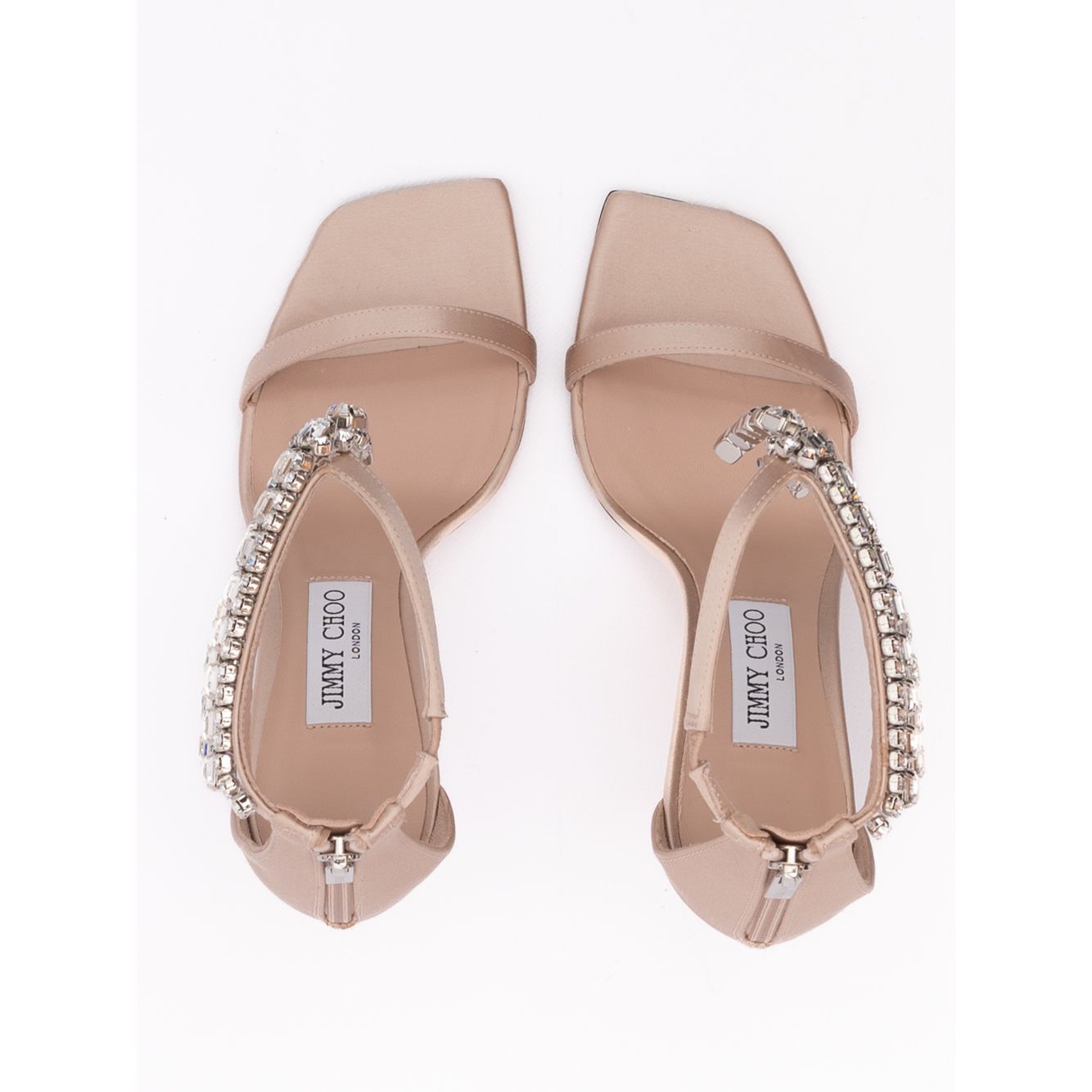 Jimmy Choo Powder Pink Satin Verity 100 Sandals