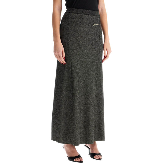 Ganni long lurex knit skirt