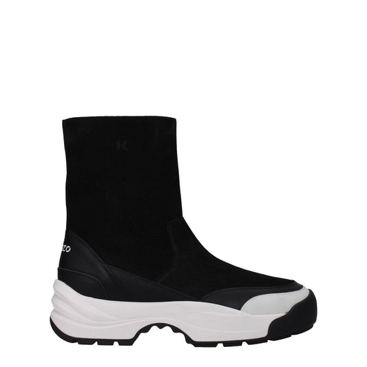 Kenzo Black Leather Ankle Boots