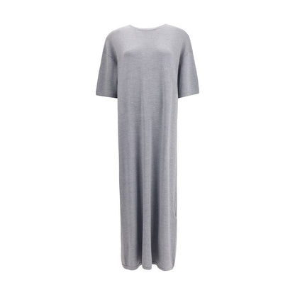 Khaite Gray Wool Casual Dress Khaite