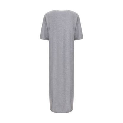 Khaite Gray Wool Casual Dress Khaite