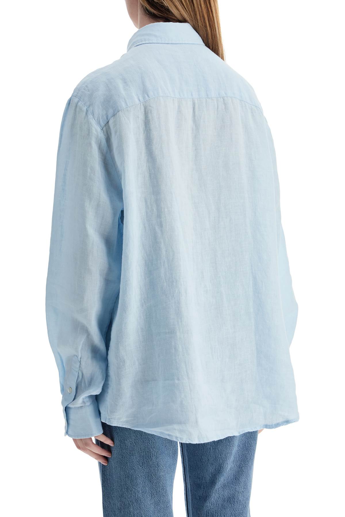 A.P.C. light blue linen shirt wide fit Topwear A.P.C.