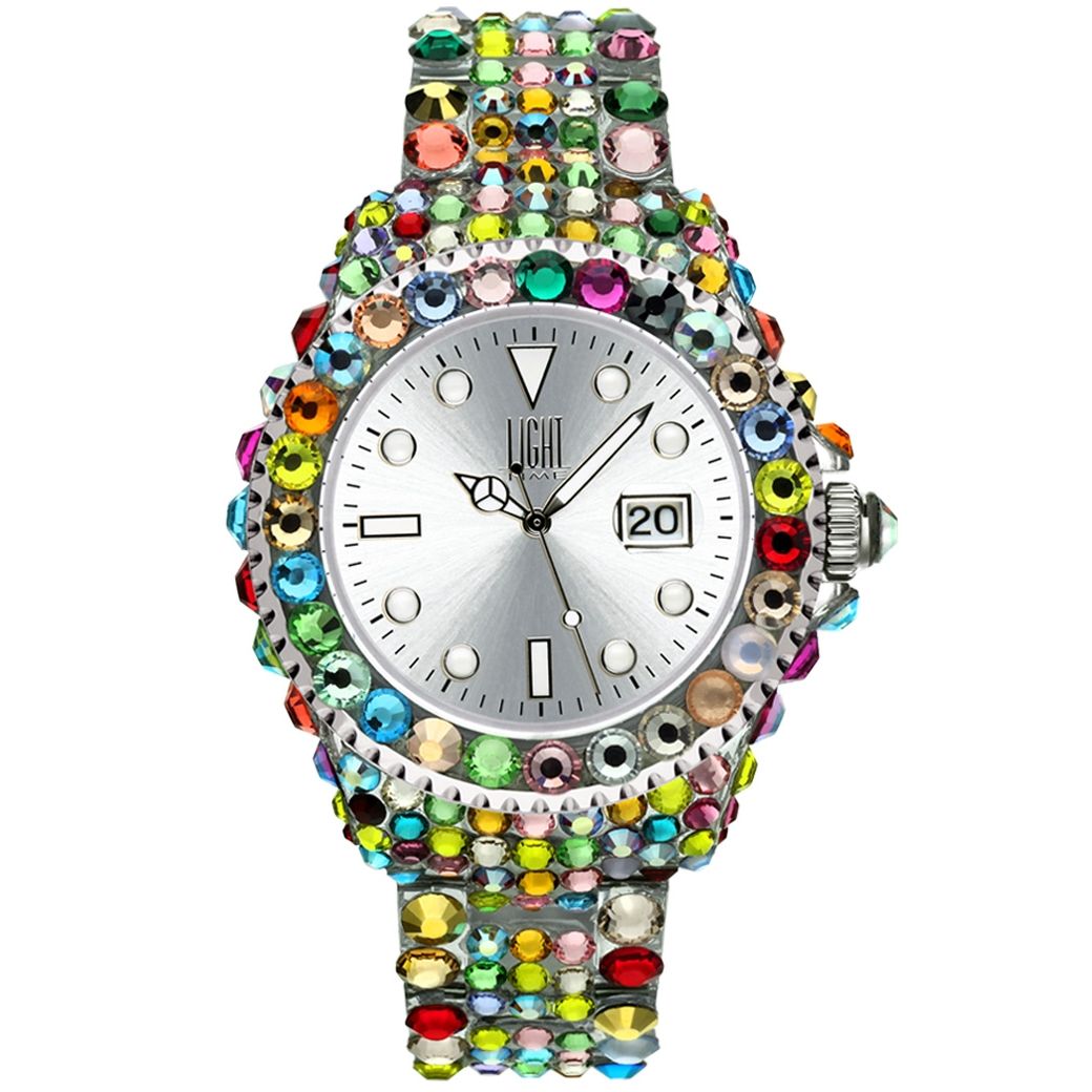 LIGHT TIME Mod. MEDITERRANEO - Full Strass / Silver