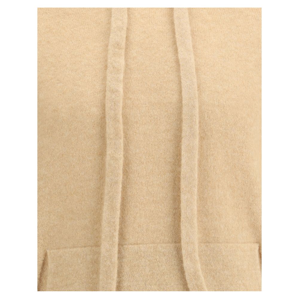Laneus Beige Cashmere Hoodie Laneus