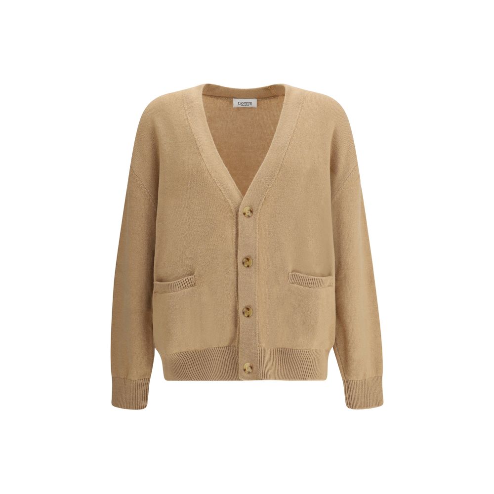 Laneus Beige Merino Wool Cardigan Laneus
