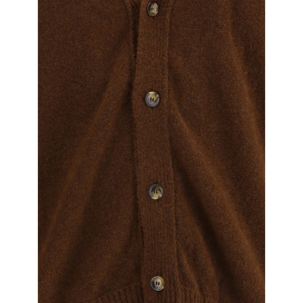 Laneus Brown Cashmere Cardigan Laneus